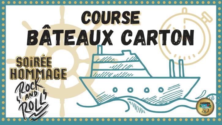 Photo course de bateaux en carton